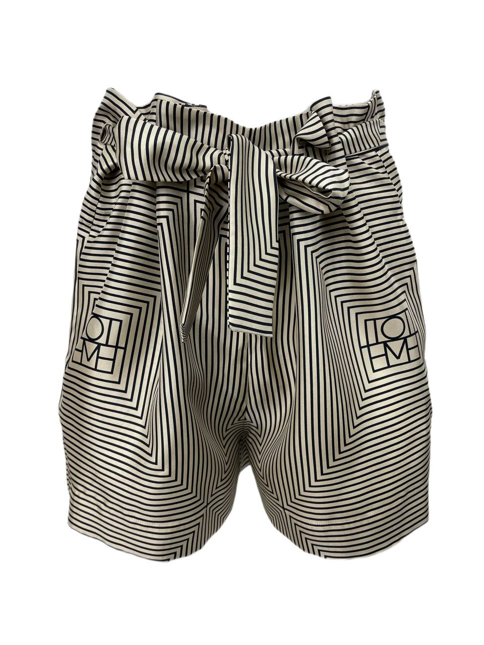 TOTEME Women's Monogram Print Silk Shorts #1518 XS NWT | eBay